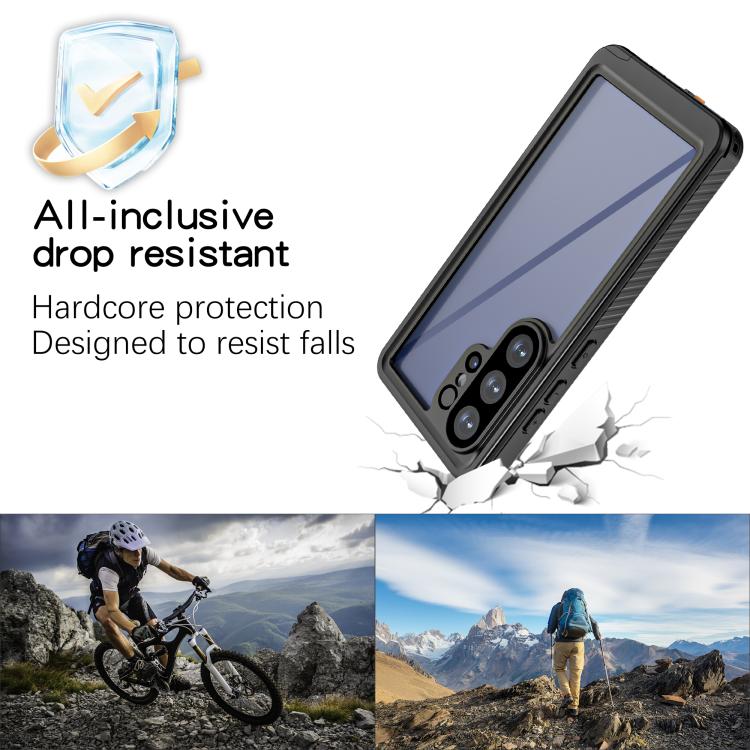 For Samsung Galaxy S26 Ultra 5G RedPepper Shockproof IP68 Waterproof PC Hybrid TPU Phone Case - Black