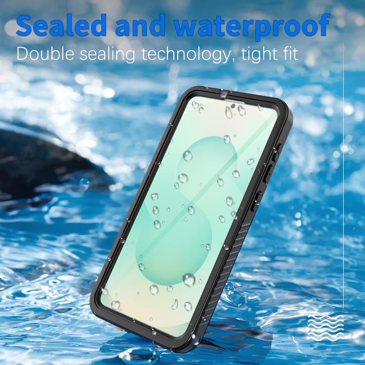 For Samsung Galaxy S26+ 5G RedPepper Shockproof IP68 Waterproof PC Hybrid TPU Phone Case - Black
