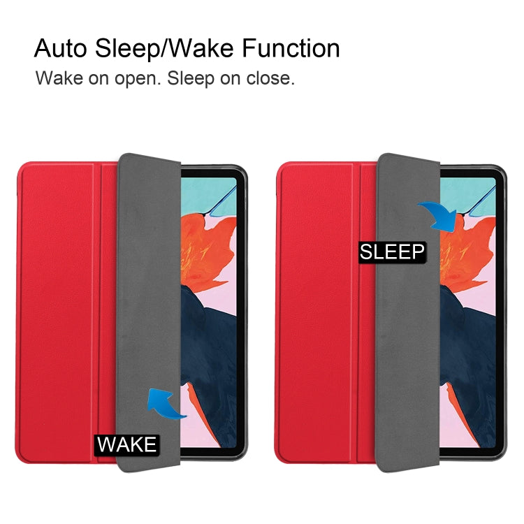 For iPad Air 2022 / 2020 10.9 Custer Texture TPU Horizontal Flip Leather Case with Sleep / Wake-up Function & Three-folding Holder & Pen Slot