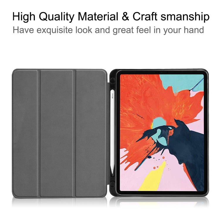 For iPad Air 2022 / 2020 10.9 Custer Texture TPU Horizontal Flip Leather Case with Sleep / Wake-up Function & Three-folding Holder & Pen Slot