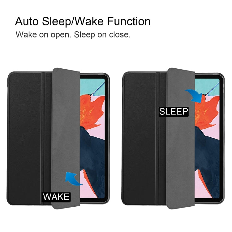 For iPad Air 2022 / 2020 10.9 Custer Texture TPU Horizontal Flip Leather Case with Sleep / Wake-up Function & Three-folding Holder & Pen Slot