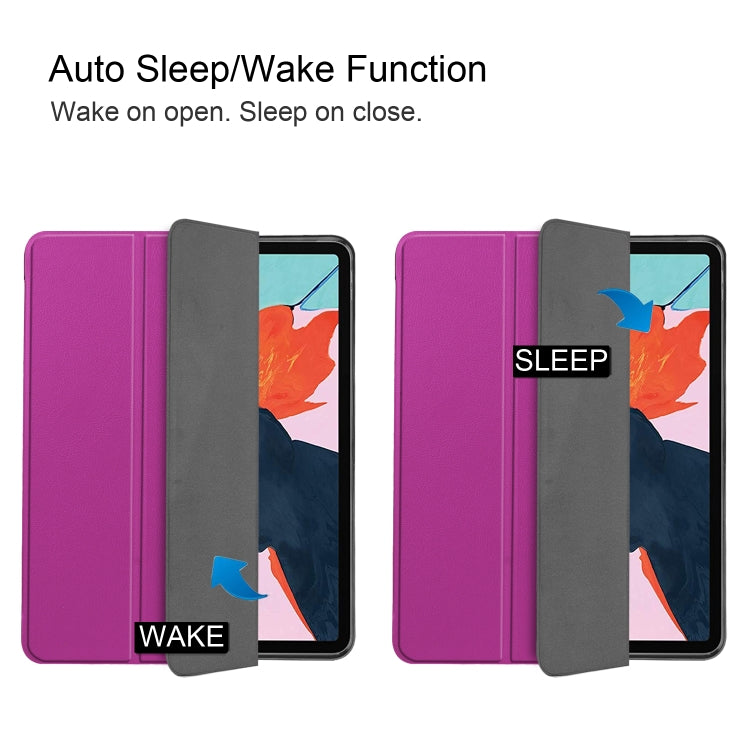 For iPad Air 2022 / 2020 10.9 Custer Texture TPU Horizontal Flip Leather Case with Sleep / Wake-up Function & Three-folding Holder & Pen Slot