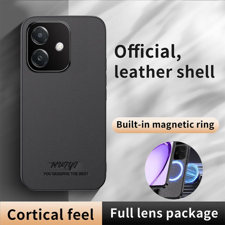 For OPPO A3x 5G India HUIYI Leather Magnetic Phone Case