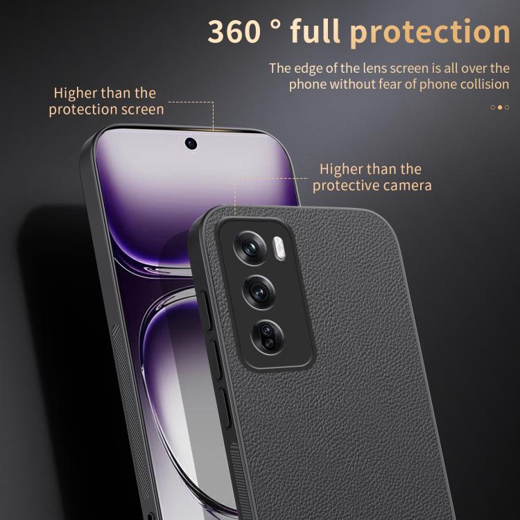For OPPO Reno12 5G Global HUIYI Leather Magnetic Phone Case