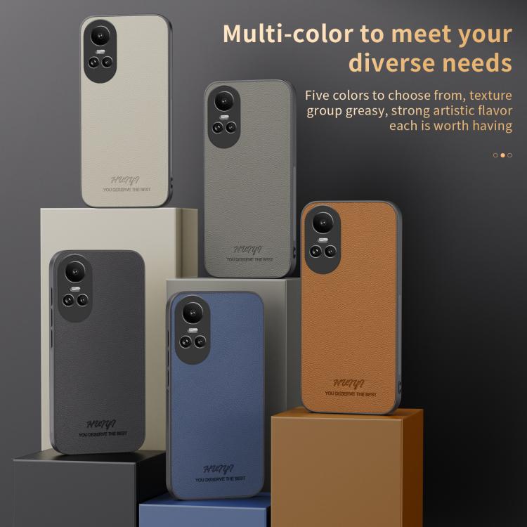 For OPPO Reno10 / Reno10 Pro Global HUIYI Leather Magnetic Phone Case