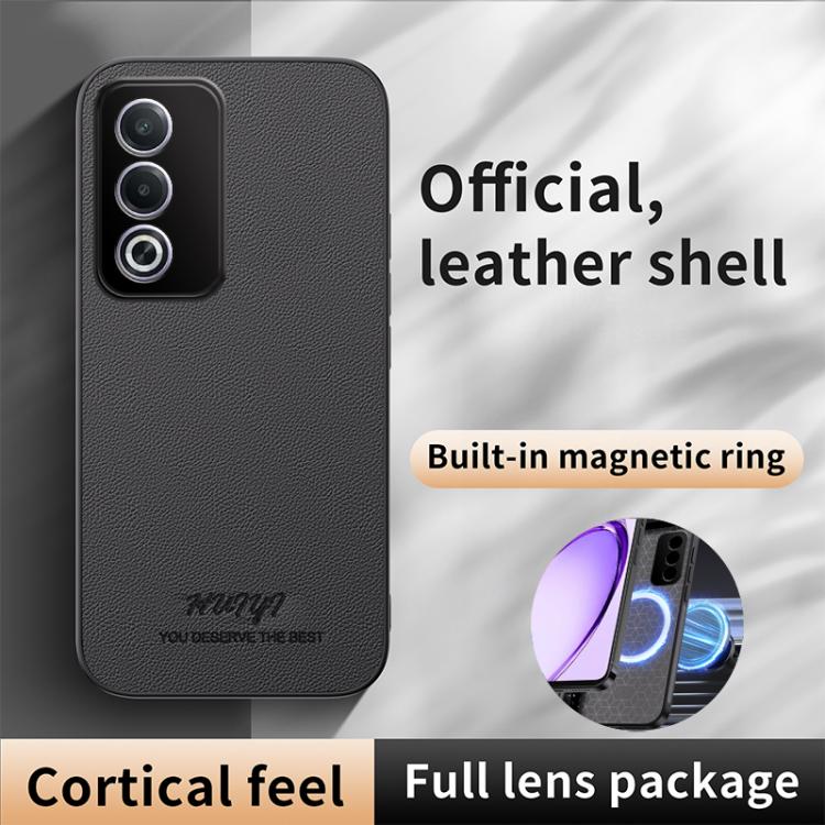For OPPO A3 Pro India HUIYI Leather Magnetic Phone Case