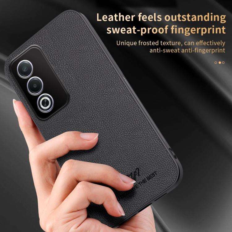 For OPPO A3 Pro India HUIYI Leather Magnetic Phone Case