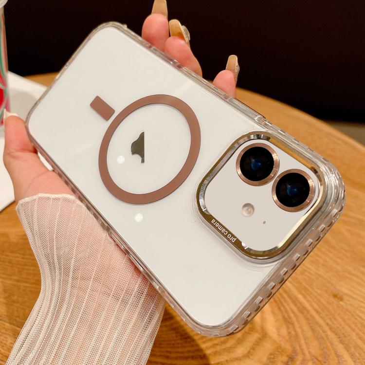 For iPhone 11 Transparent MagSafe Phone Case with Lens Film