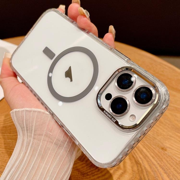 For iPhone 11 Pro Transparent MagSafe Phone Case with Lens Film