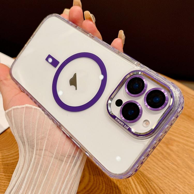For iPhone 11 Pro Transparent MagSafe Phone Case with Lens Film