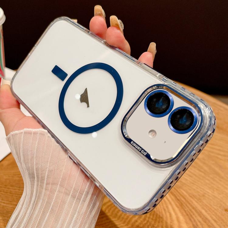For iPhone 12 Transparent MagSafe Phone Case with Lens Film