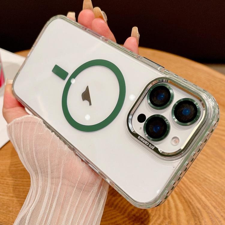For iPhone 13 Pro Transparent MagSafe Phone Case with Lens Film