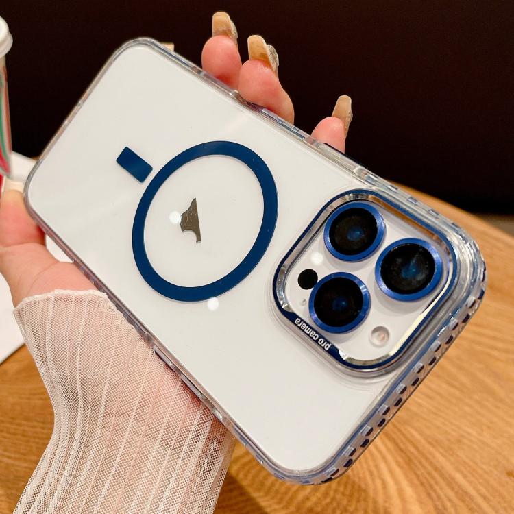 For iPhone 14 Pro Max Transparent MagSafe Phone Case with Lens Film