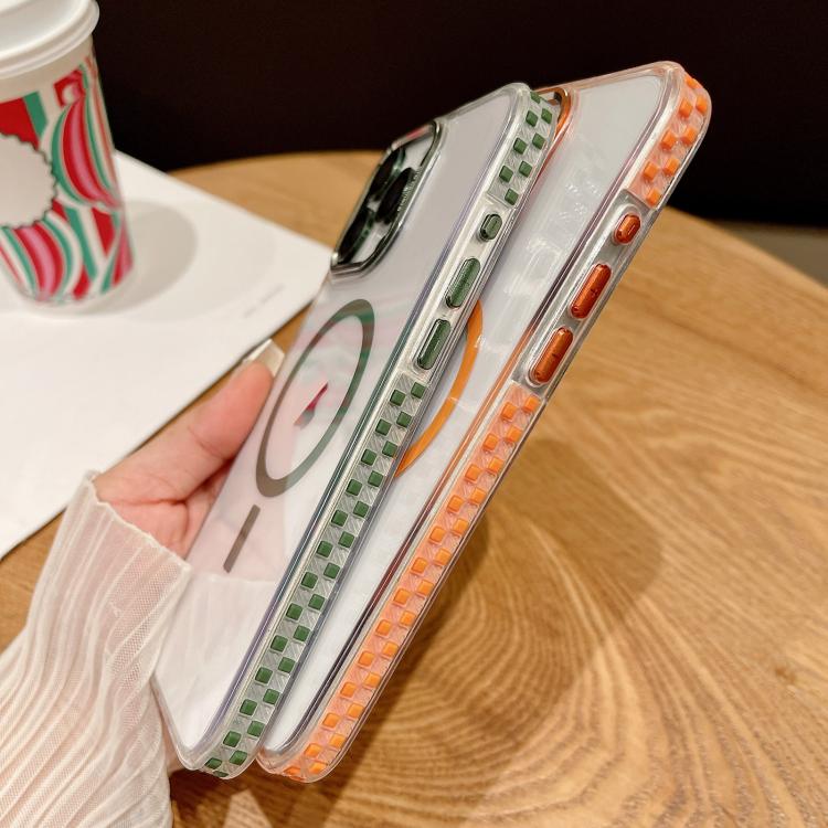 For iPhone 13 Transparent MagSafe Phone Case with Lens Film