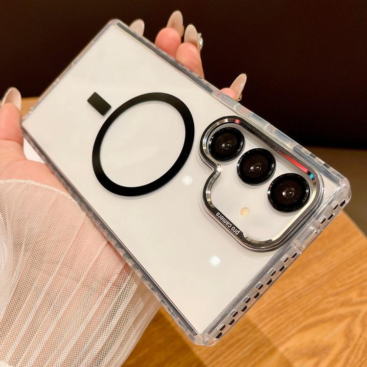 For Samsung Galaxy S24 5G Transparent MagSafe Phone Case with Lens Film