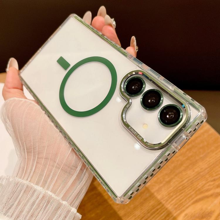For Samsung Galaxy S25 5G Transparent MagSafe Phone Case with Lens Film