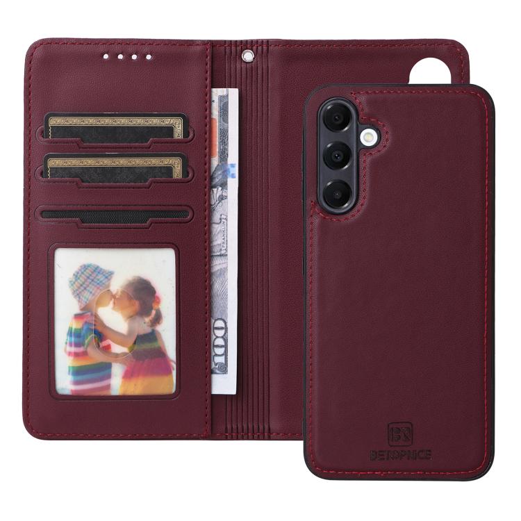 For Galaxy A16 5G BETOPNICE BN-005 2 in 1 Detachable Imitate Genuine Leather Phone Case