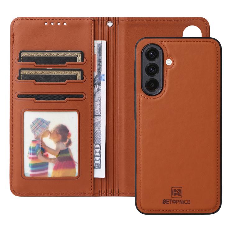 For Galaxy A36 5G BETOPNICE BN-005 2 in 1 Detachable Imitate Genuine Leather Phone Case
