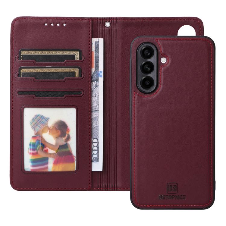 For Galaxy A56 5G BETOPNICE BN-005 2 in 1 Detachable Imitate Genuine Leather Phone Case