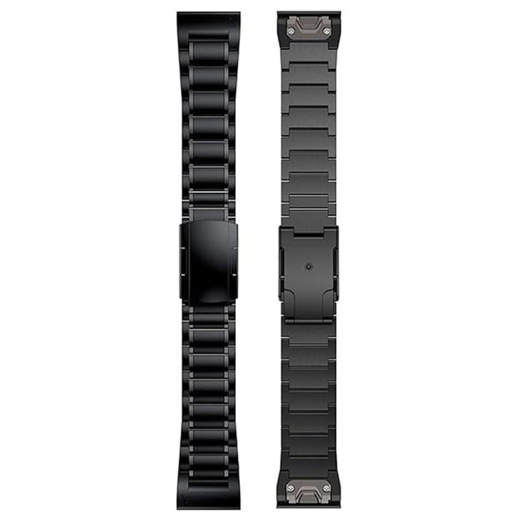 For Garmin 22mm Five-beads Titanium Alloy Push Buckle Metal Quick Release Watch Band