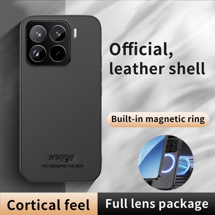 For Xiaomi 15 Pro HUIYI Leather Magnetic Phone Case