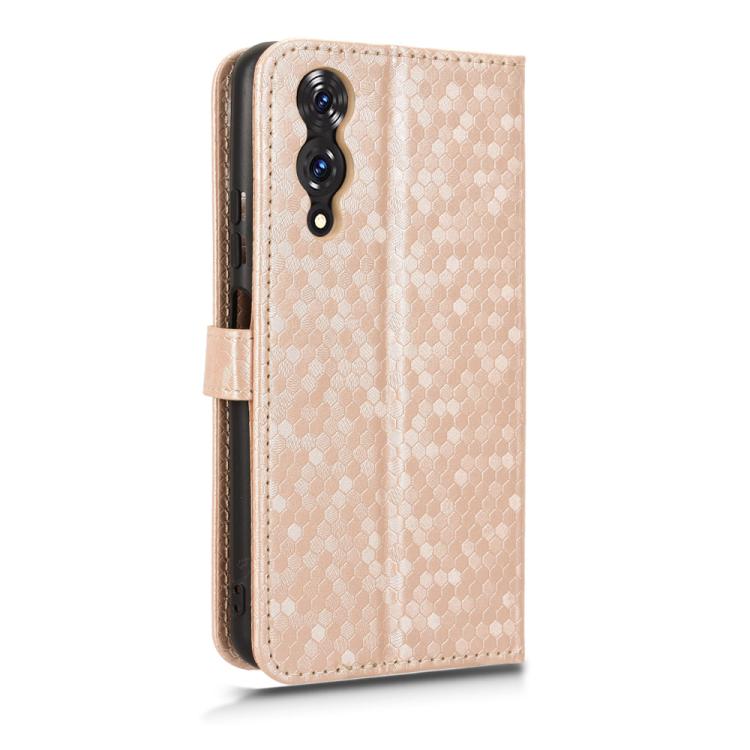 For Cubot A10 Honeycomb Dot Texture Leather Phone Case