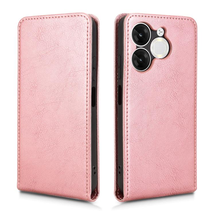 For itel A80 4G Magnetic Vertical Flip Leather Phone Case