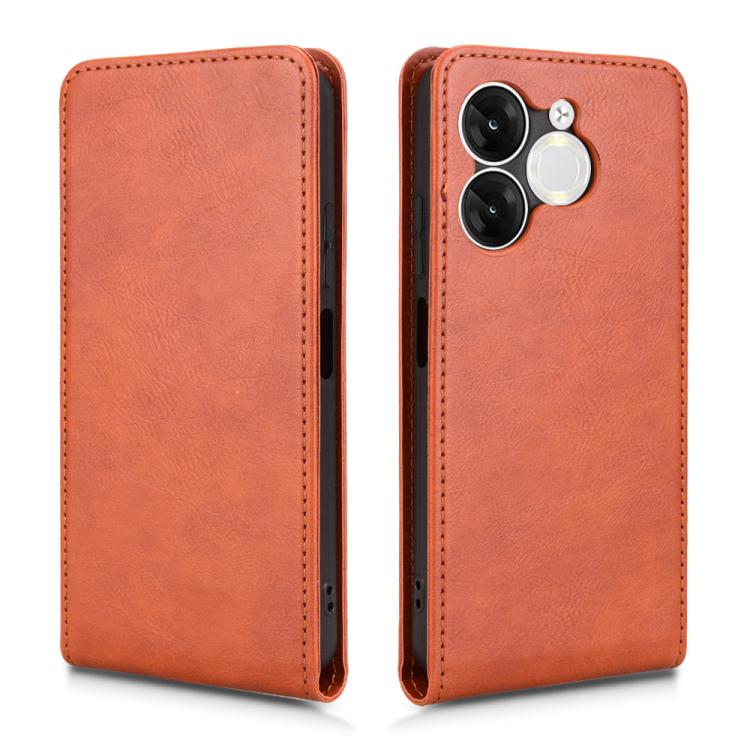 For itel A80 4G Magnetic Vertical Flip Leather Phone Case