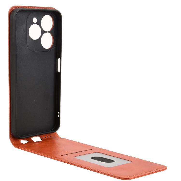 For itel A80 4G Magnetic Vertical Flip Leather Phone Case