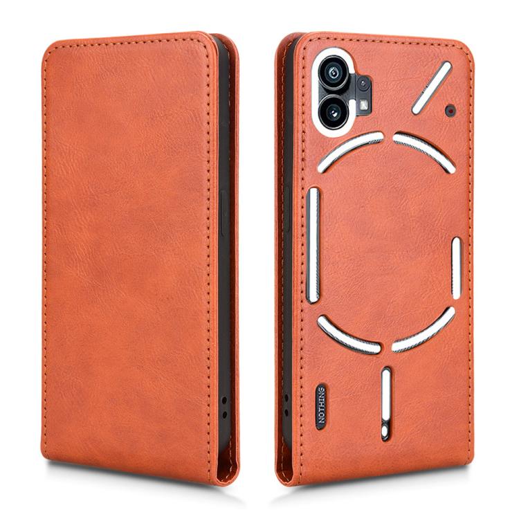 For Nothing Phone 1 Magnetic Vertical Flip Leather Phone Case