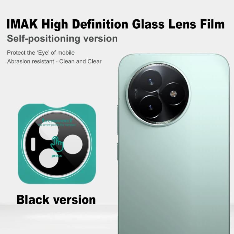 For Redmi K80 Ultra imak Black Version HD Glass Rear Camera Lens Film, Self-positioning Version