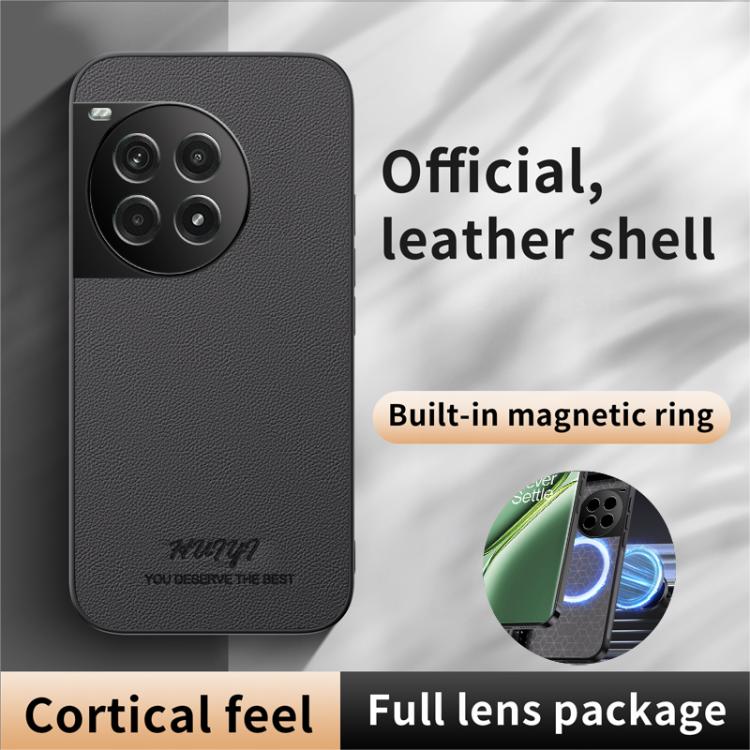 For OnePlus Ace 3 Pro HUIYI Leather Magnetic Phone Case