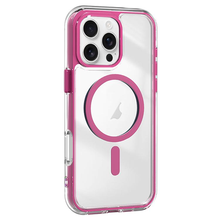 For iPhone 16 Pro Max Acrylic Hybrid TPU Airbag Shockproof MagSafe Phone Case
