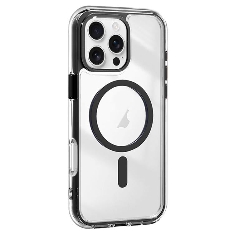 For iPhone 16 Pro Max Acrylic Hybrid TPU Airbag Shockproof MagSafe Phone Case