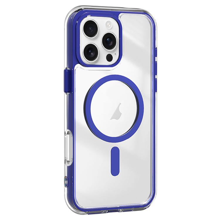 For iPhone 16 Pro Max Acrylic Hybrid TPU Airbag Shockproof MagSafe Phone Case
