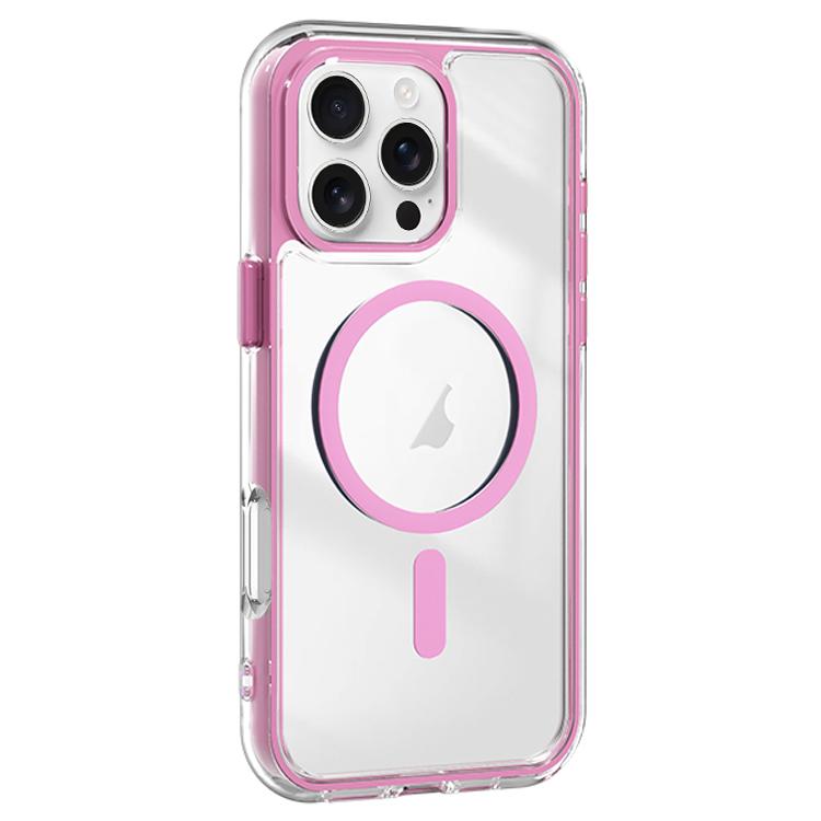For iPhone 16 Pro Max Acrylic Hybrid TPU Airbag Shockproof MagSafe Phone Case