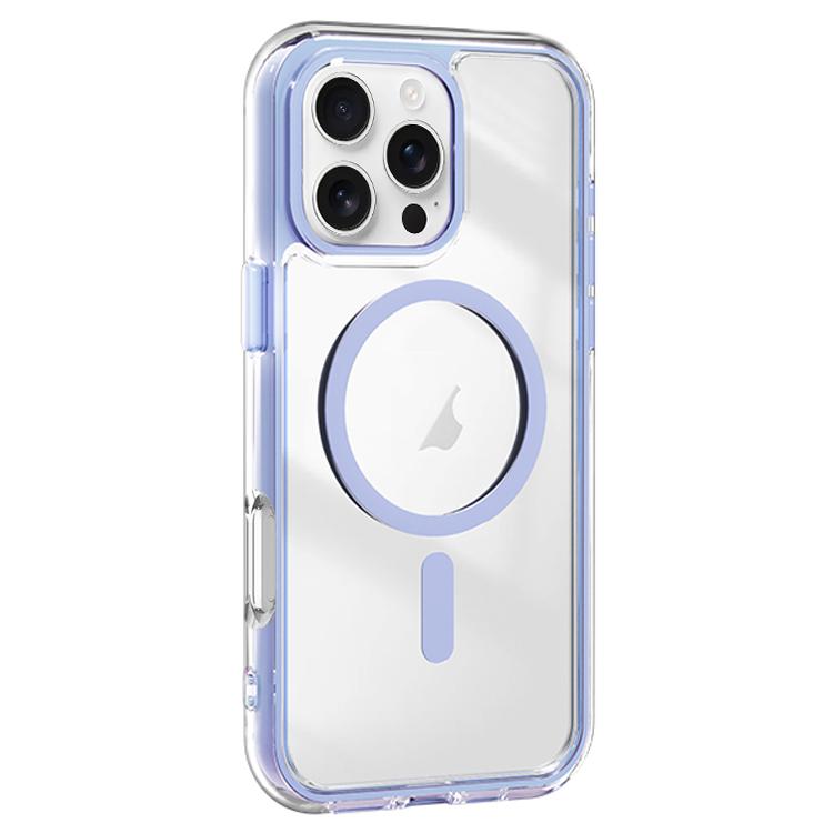 For iPhone 16 Pro Max Acrylic Hybrid TPU Airbag Shockproof MagSafe Phone Case