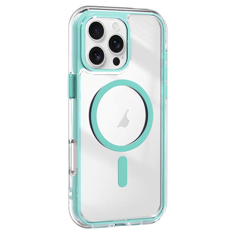 For iPhone 16 Pro Acrylic Hybrid TPU Airbag Shockproof MagSafe Phone Case