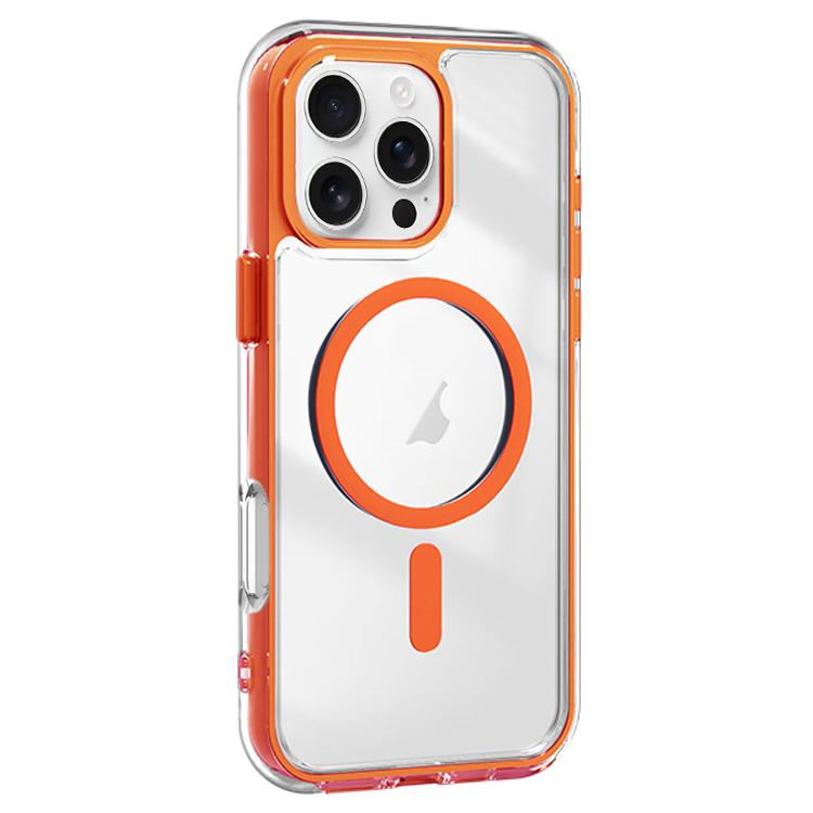 For iPhone 16 Pro Acrylic Hybrid TPU Airbag Shockproof MagSafe Phone Case
