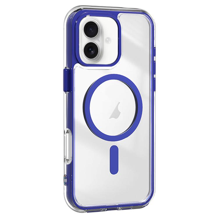 For iPhone 16 Plus Acrylic Hybrid TPU Airbag Shockproof MagSafe Phone Case