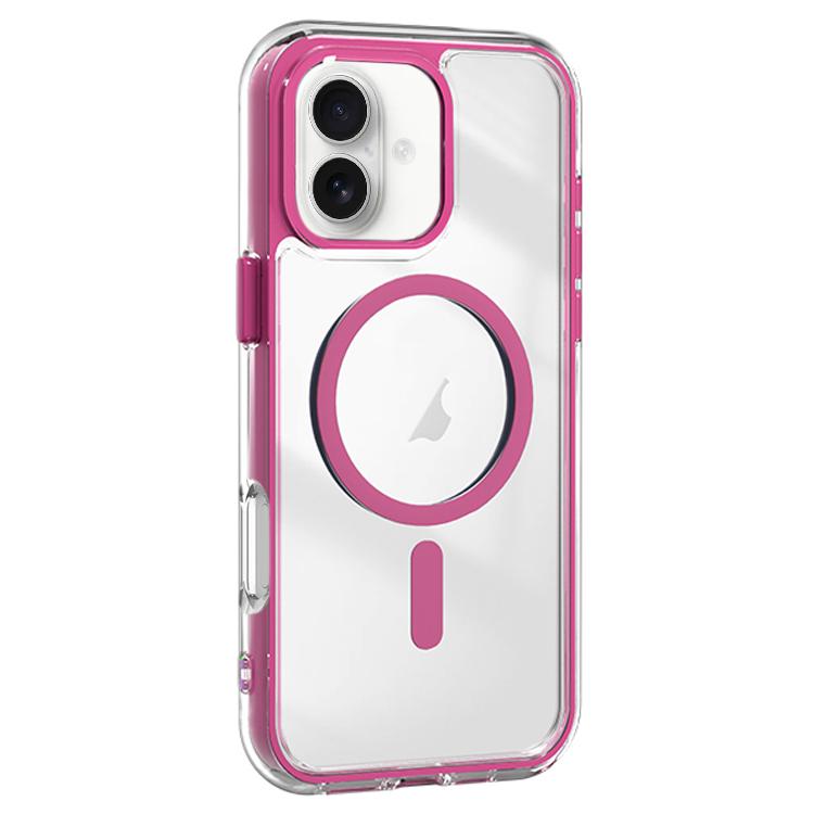 For iPhone 16 Acrylic Hybrid TPU Airbag Shockproof MagSafe Phone Case