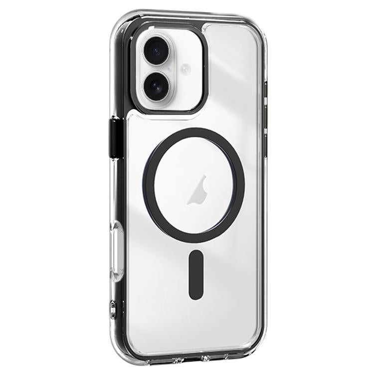 For iPhone 16 Acrylic Hybrid TPU Airbag Shockproof MagSafe Phone Case