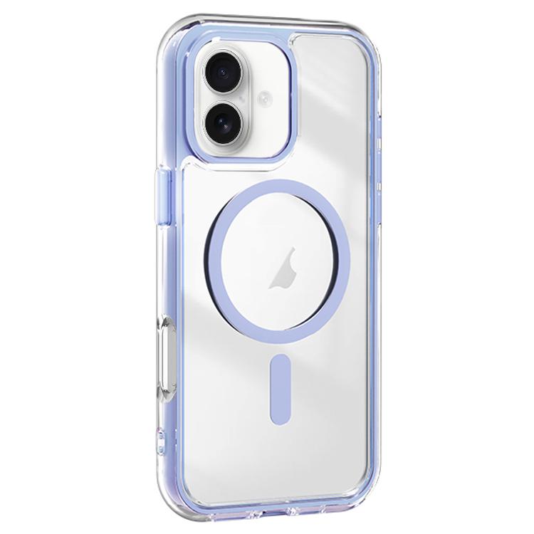 For iPhone 16 Acrylic Hybrid TPU Airbag Shockproof MagSafe Phone Case