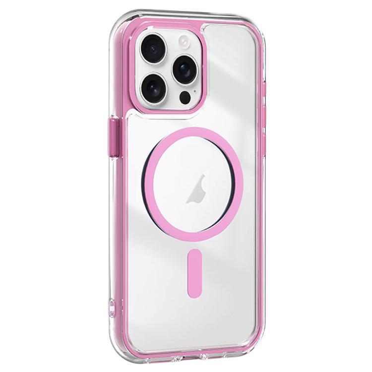 For iPhone 15 Pro Max Acrylic Hybrid TPU Airbag Shockproof MagSafe Phone Case