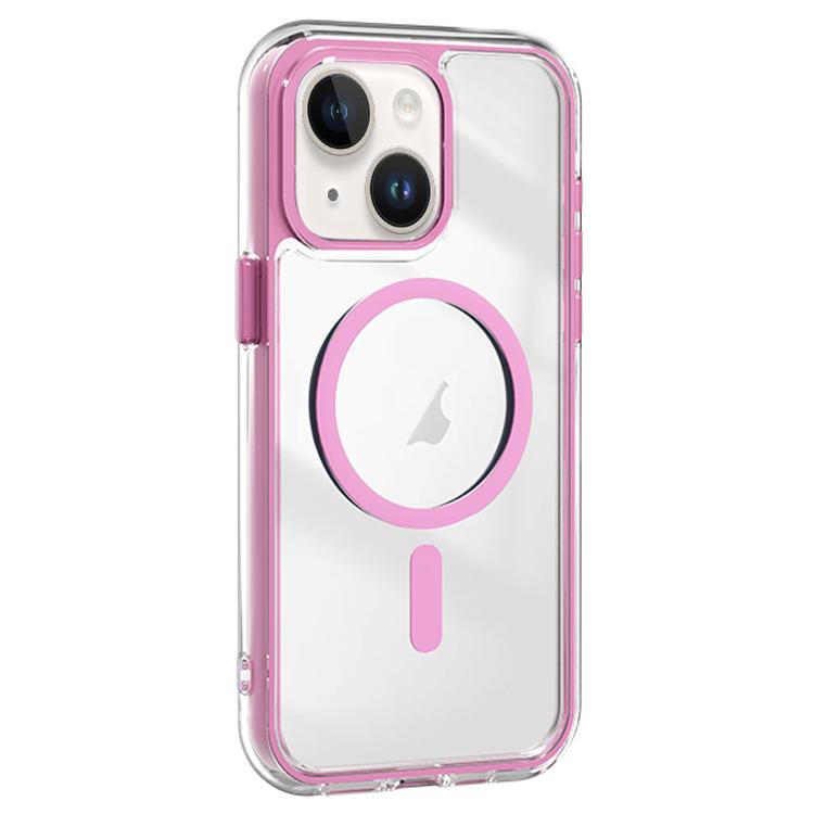 For iPhone 15 Acrylic Hybrid TPU Airbag Shockproof MagSafe Phone Case
