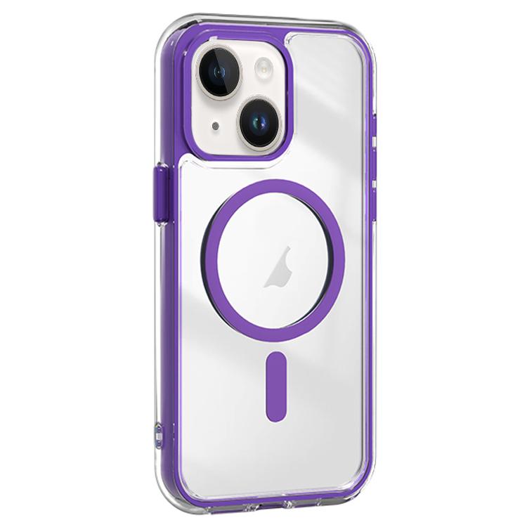 For iPhone 14 Plus Acrylic Hybrid TPU Airbag Shockproof MagSafe Phone Case