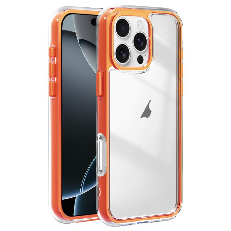 For iPhone 16 Pro Max Acrylic Hybrid TPU 3-in-1 Airbag Shockproof Phone Case