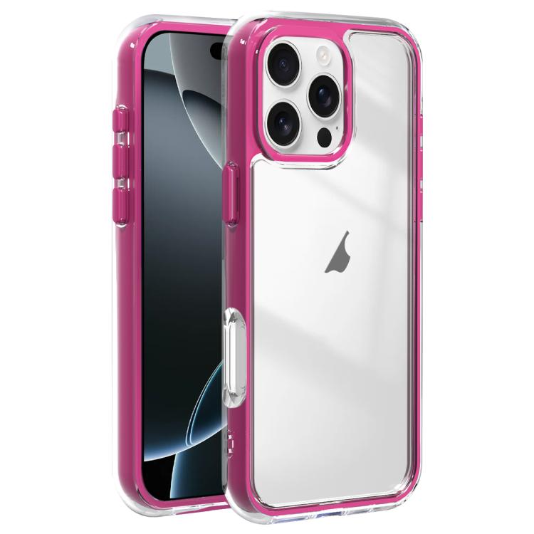 For iPhone 16 Pro Max Acrylic Hybrid TPU 3-in-1 Airbag Shockproof Phone Case
