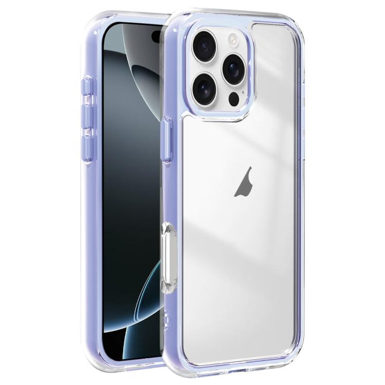 For iPhone 16 Pro Max Acrylic Hybrid TPU 3-in-1 Airbag Shockproof Phone Case