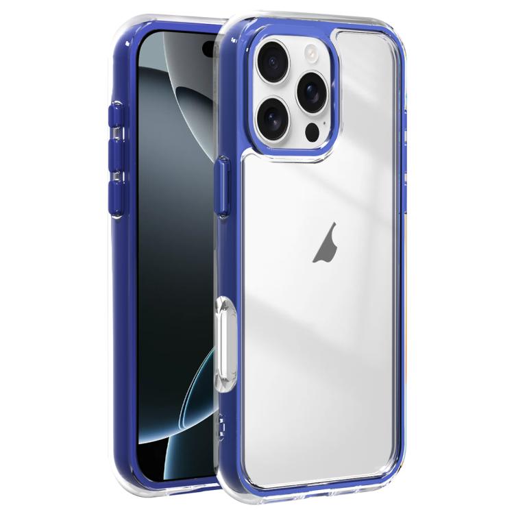 For iPhone 16 Pro Acrylic Hybrid TPU 3-in-1 Airbag Shockproof Phone Case
